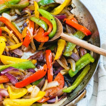 Sauteed peppers and onions